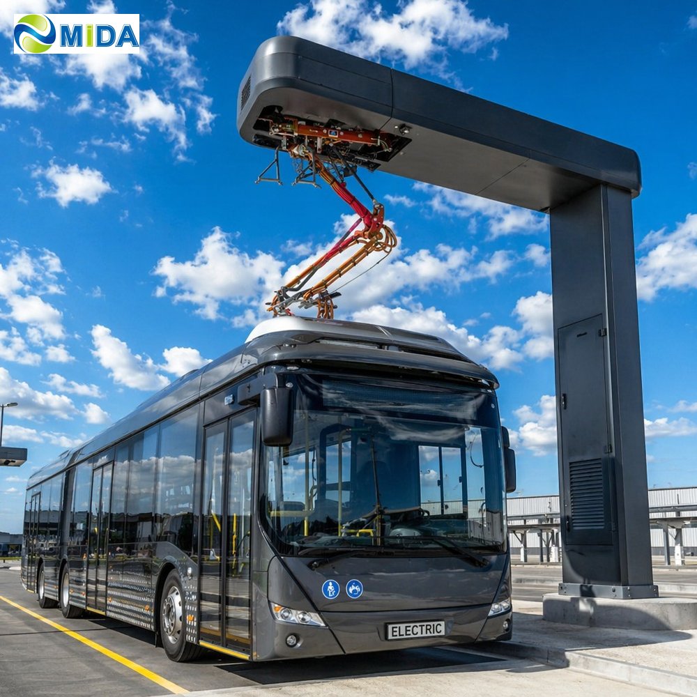 Inverted Pantograph Charging System