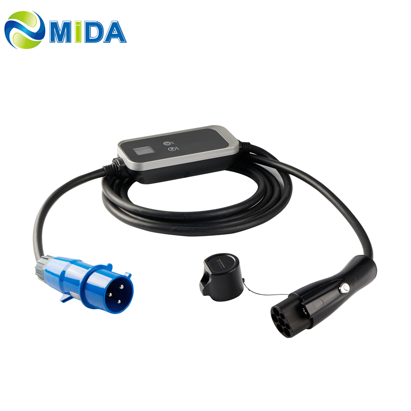 China Jordan 7KW Home Charger GBT EV Portable Charger with 3Pin Bule CEE Plug Manufacturer, Supplier