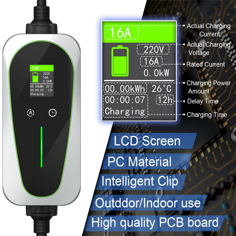 China 16A EV Portable Charger Type 2 Level 2 Home Charger Manufacturer, Suppliers