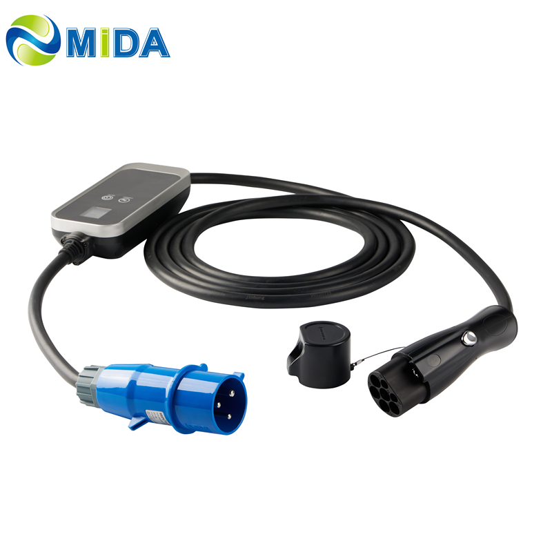 China Jordan 7KW Home Charger GBT EV Portable Charger with 3Pin Bule CEE Plug Manufacturer, Supplier
