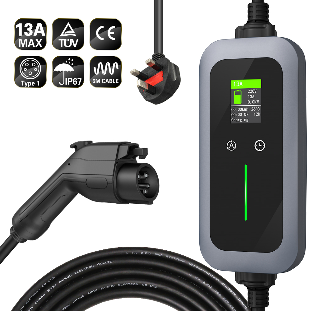 Best EVSE 3.5kw Portable 16A EV Charging Station Type 1 J1772 EV Charger with UK stecker Manufacturer, Factories
