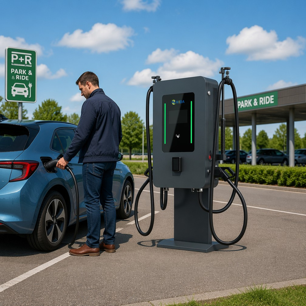 China MIDA 60kW 80kW Wall-mounted DC Fast Charger Dual Gun EV Charging Station  Suppliers, Factories