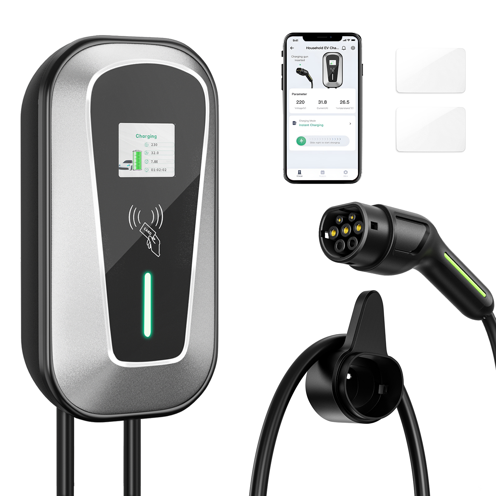 Best EV wallbox Wall-mounted  32A  40A 48A J1772 Type1 charging stations Supplier, Factories
