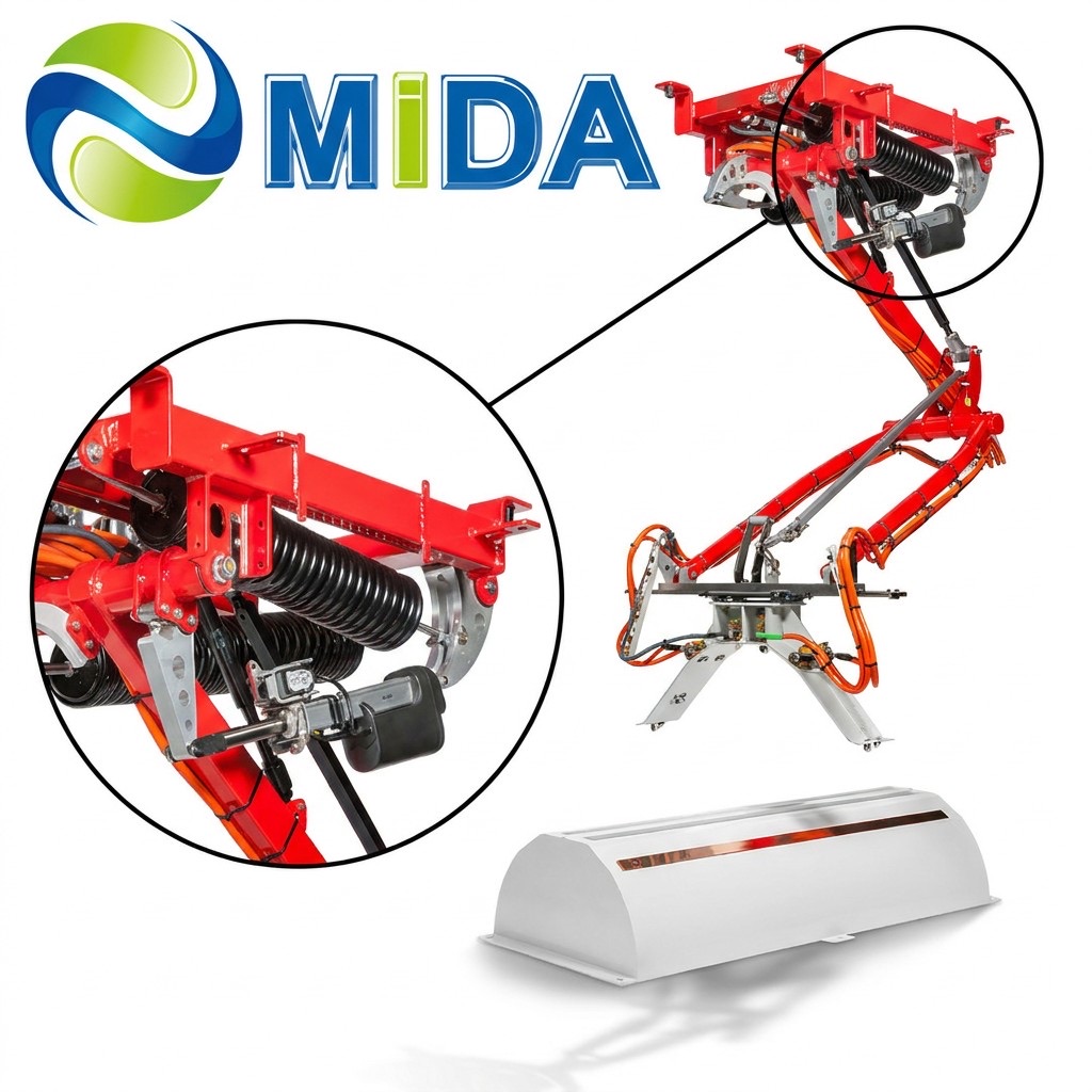 Best Electric Bus Inverted Pantograph Top Down BEV Bus OppCharge Megawatt Charging Station Supplier, Factories