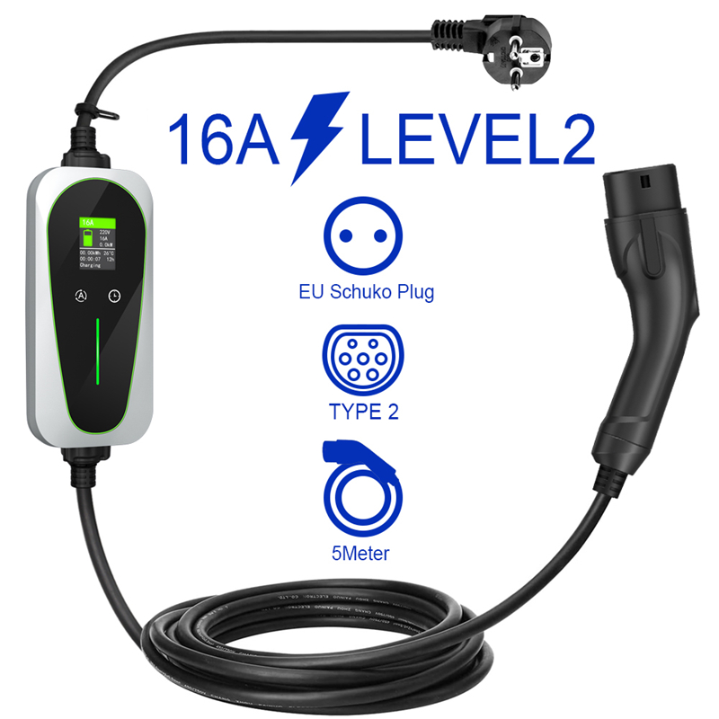 China 16A EV Portable Charger Type 2 Level 2 Home Charger Manufacturer, Suppliers