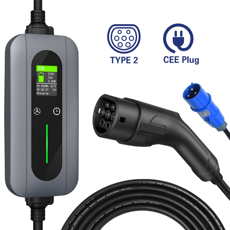 China Type 2 Portable EV Charger 32A 7.2KW Mode2 Home Charger Manufacturer, Factories