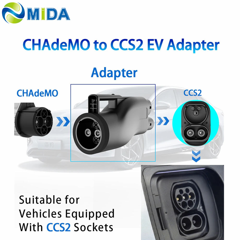 China CHAdeMO to CCS2 Adapter EV Charging Conveter for CCS 2 Socket Electric Vehicles Supplier, Factories