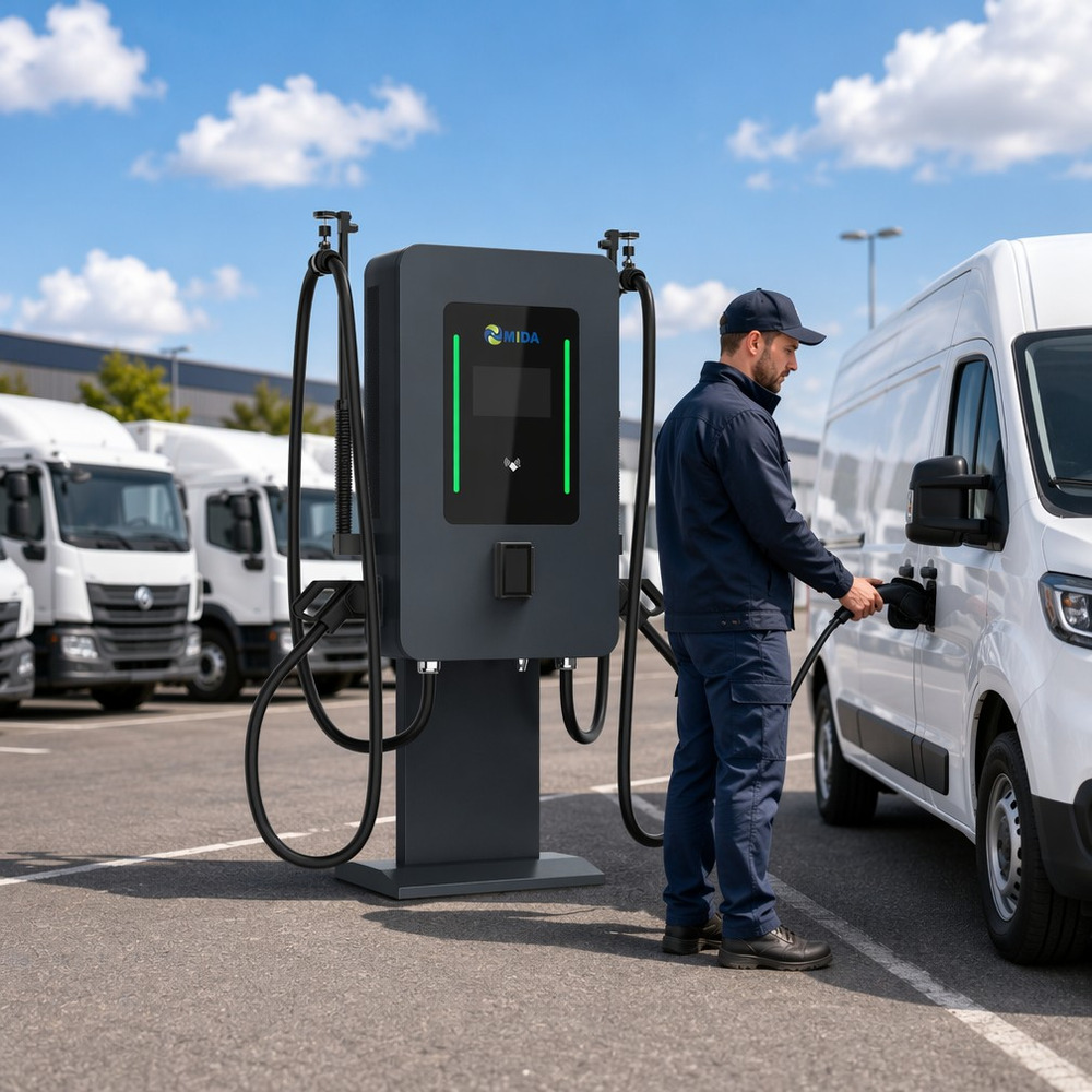 Compact EV Fast Charging Setup