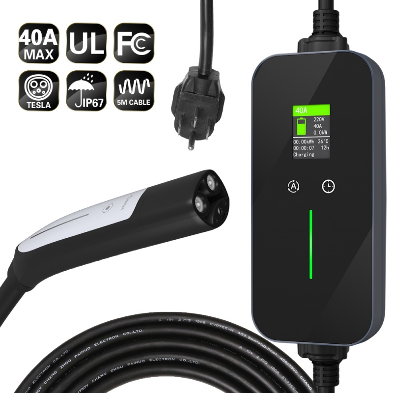 Best Tesla EV Charging Connector Plug 40A tesla charging station plug ev charger plug wall box ev charger Factory, Factories