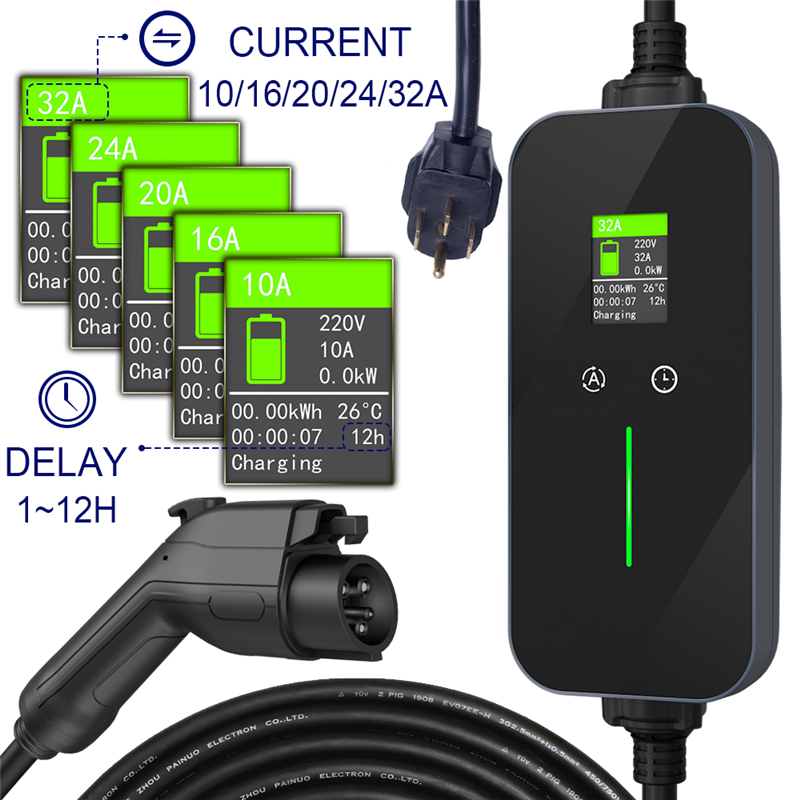 China 32A EV Chargers For Home Level 2 J1772 Type1 Home Charger Suppliers, Factories