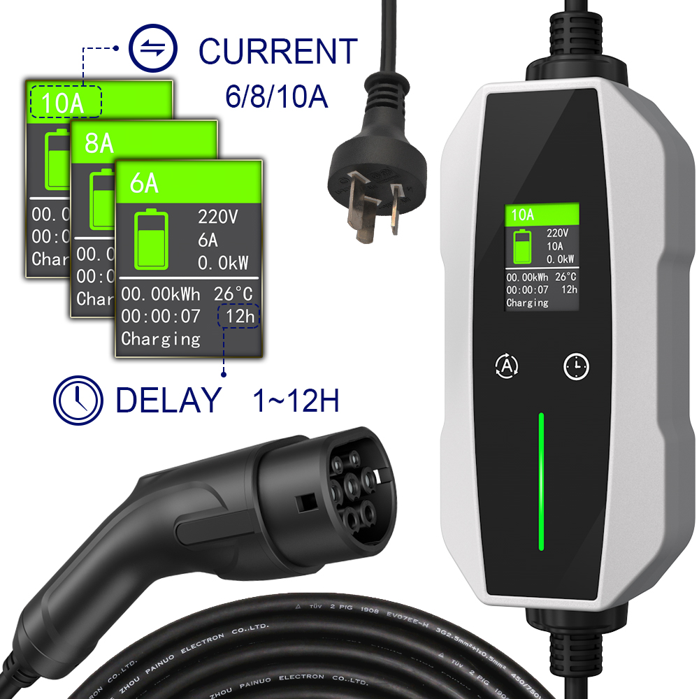 Best Australia RCM 6A 8A 10A Model 2 Adjustable EV Charger AU Plug Manufacturer, Manufacturers