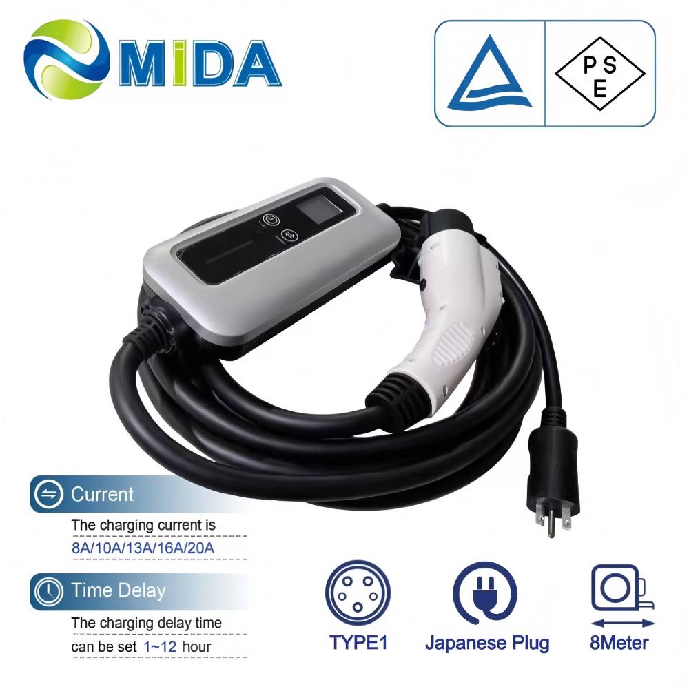 Best Japan PSE Home EV Charger 15A 100V~240V J1772 Plug Type 1 Charging Cable Suppliers, Factories