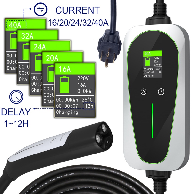 Best 40A EV charger for Tesla/NACS with Nema 14-50 level 2 car charger Tesla mobile ev charger Manufacturers, Factory
