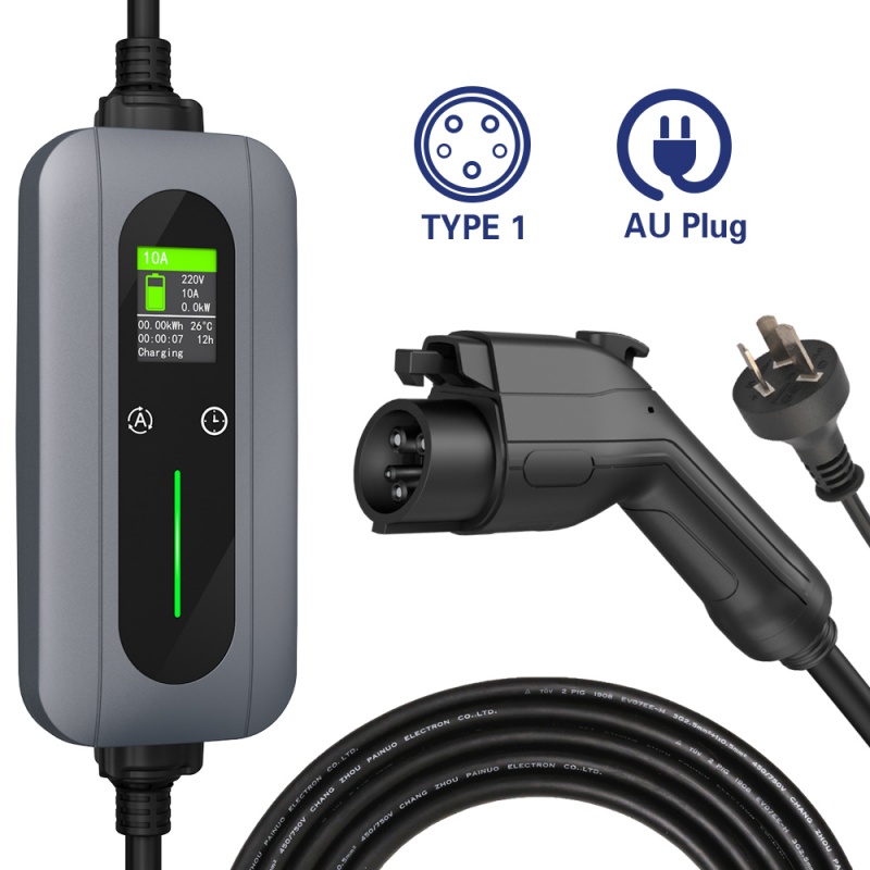 China Adjustable Portable EV Charger Type 1 10A Electric Vehicle Car Charger AC Manufacturers, Factories