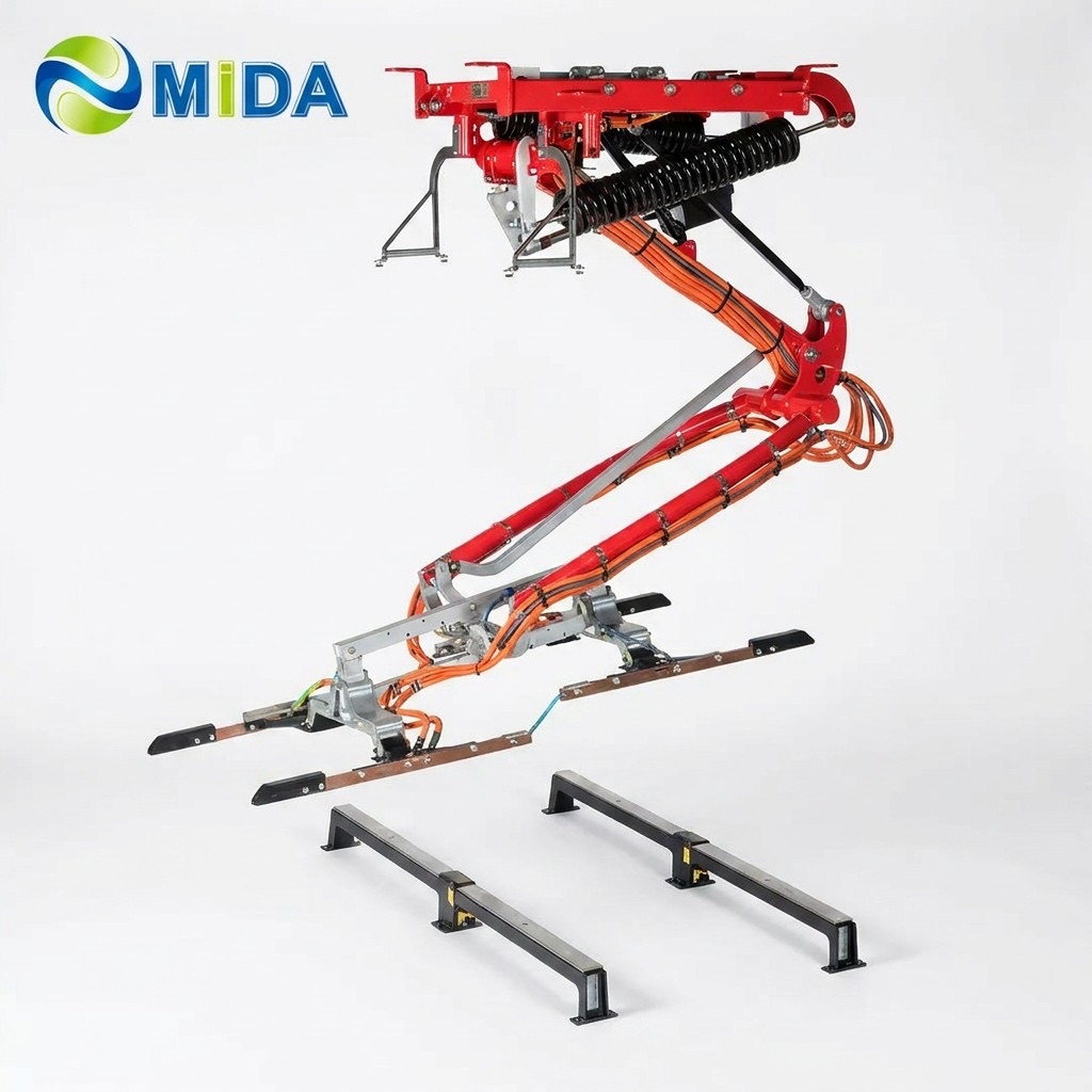 Best Electric Bus Inverted Pantograph Top Down BEV Bus OppCharge Megawatt Charging Station Supplier, Factories