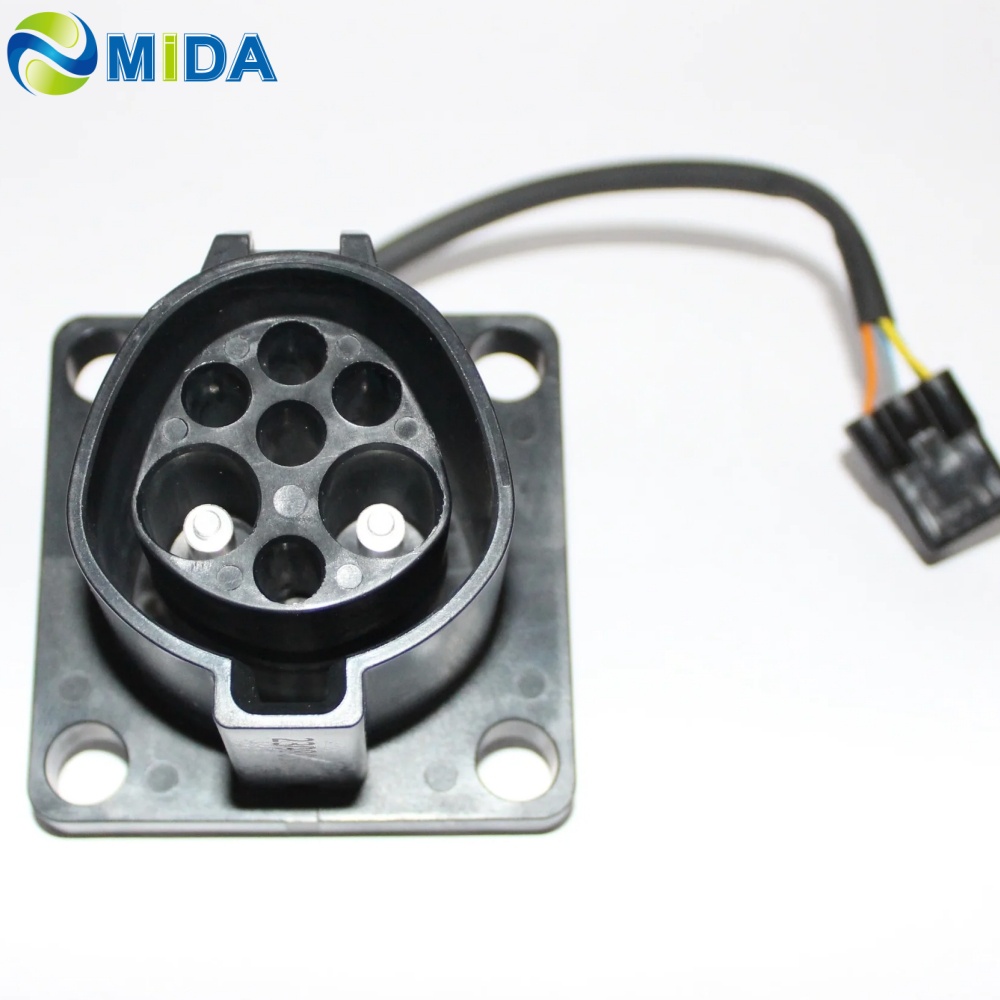 China IEC 612196-6 Type 6 Charging Inlet 100A 120A Type6 Socket with BUSBAR Manufacturers, Factories