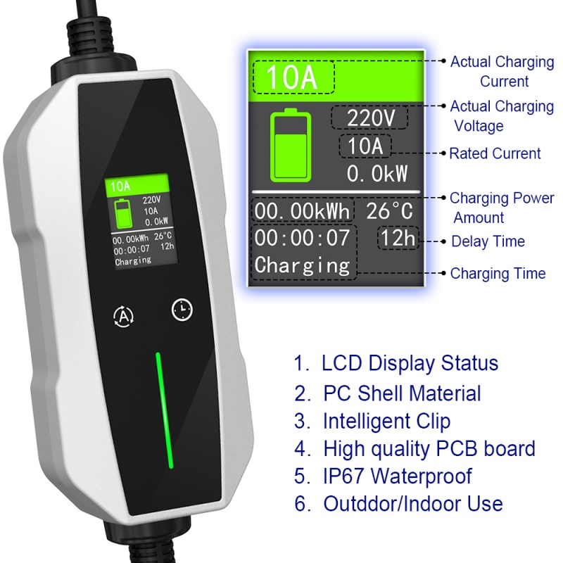 China ev charger portable Type1 10A electric charger charging station for electric car Manufacturer, Manufacturers