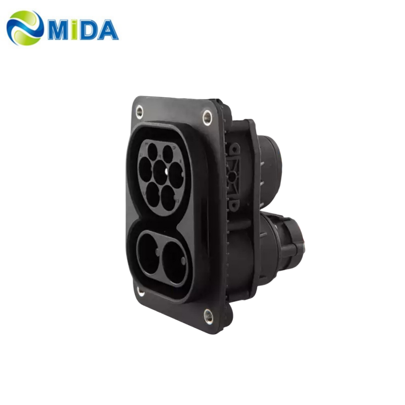 China Direct Current 125A 1000V CCS Combo Type 2 EV Inlet Socket Connector for Electric Car Charging Manufacturers, Supplier