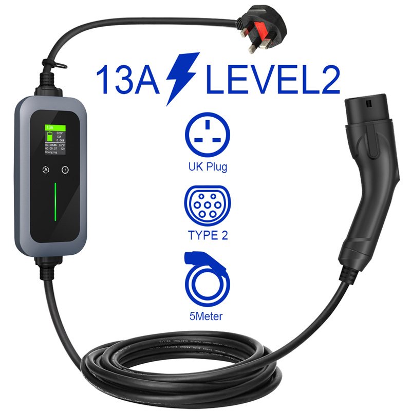Best 10A 13A Mode 2 home charger Type 2 Portable EV Charger UK Plug  Manufacturer, Factory