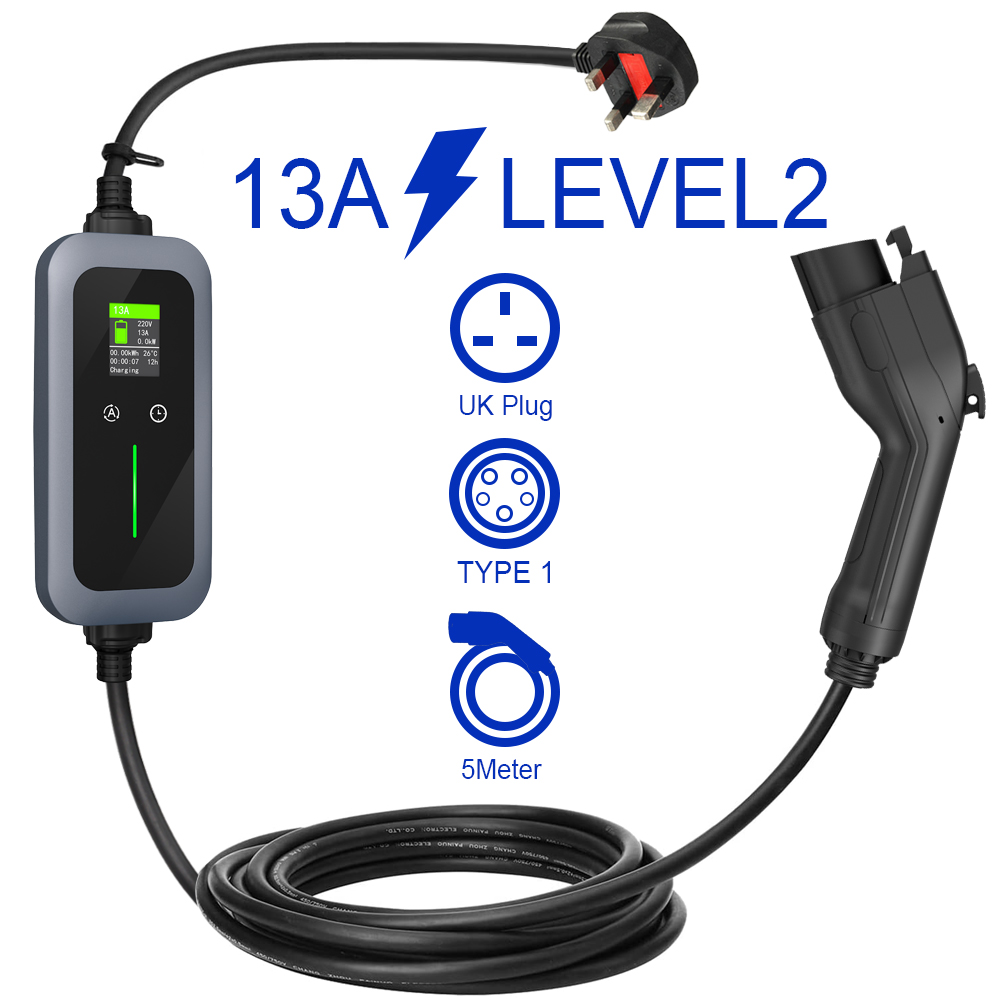 Best EVSE 3.5kw Portable 16A EV Charging Station Type 1 J1772 EV Charger with UK stecker Manufacturer, Factories