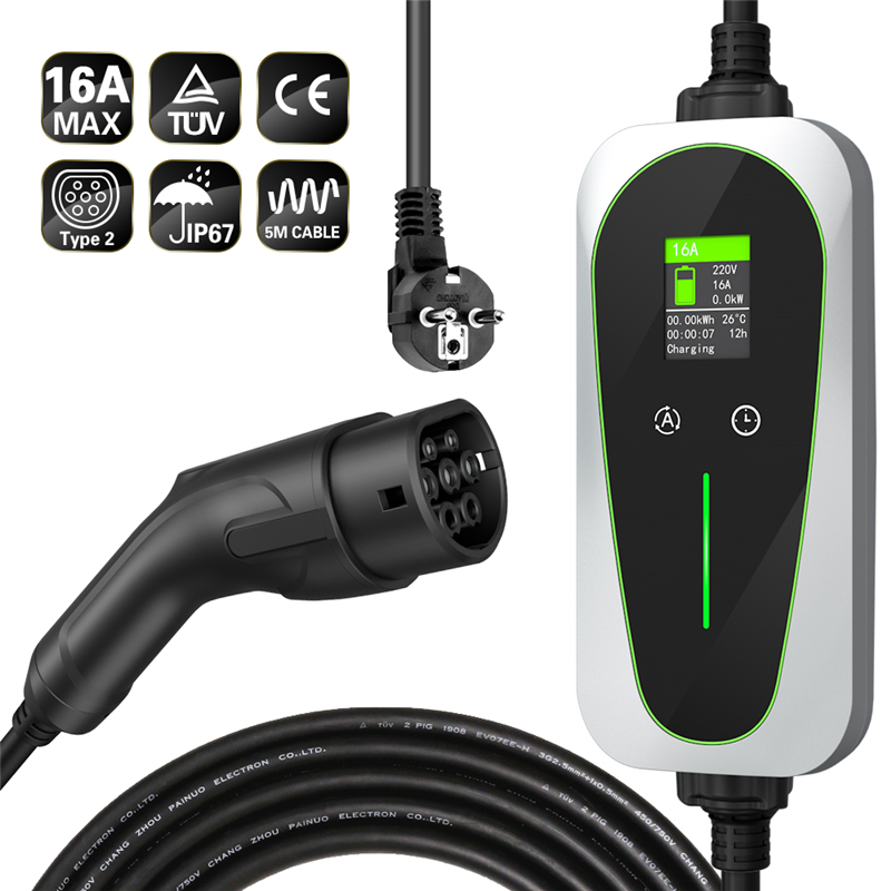 China 16A EV Portable Charger Type 2 Level 2 Home Charger Manufacturer, Suppliers
