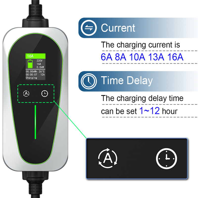 China 16A EV Portable Charger Type 2 Level 2 Home Charger Manufacturer, Suppliers