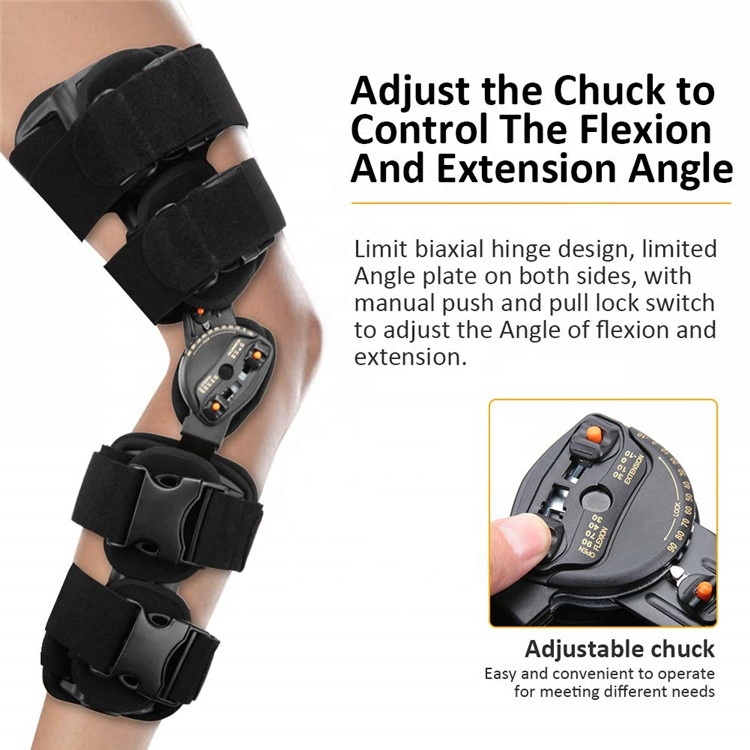 Long Metal Hinge Knee Brace for Knee and Elbow Orthopedic Rehabilitation