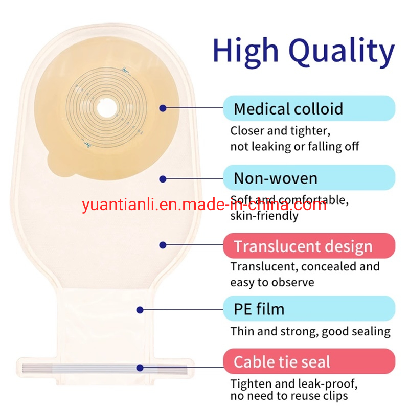 57mm 70mm Size Opend Stoma Medical Disposable Ostomy Colostomy Bag