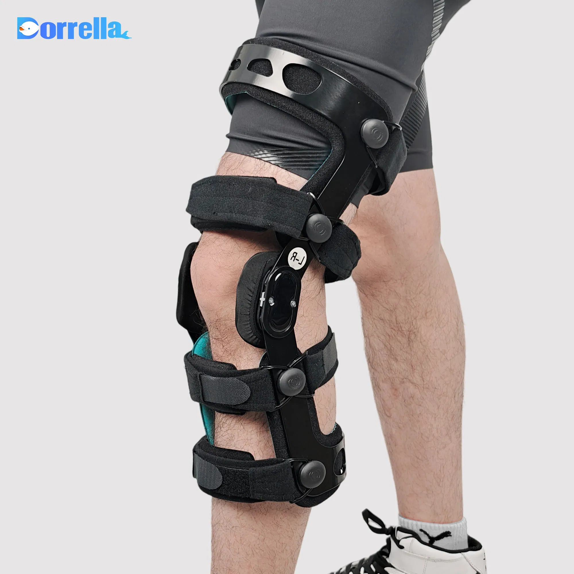 Medical Adjustable Orthopedic Knee Support Brace Hinged Orthosis Functional Angle Knee Immobilizer Fixed Brace