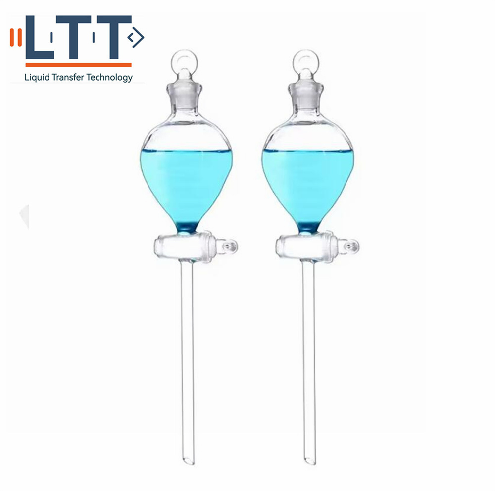 Glass Laboratory Glassware Pear-Shaped Dispensing Funnel 250ml 100ml 500ml Customizable Size