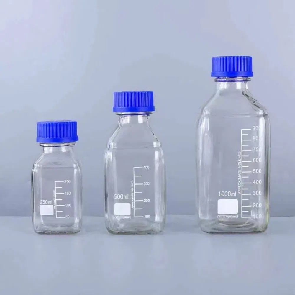 Laboratory Glassware of Various Specifications and Sizes Borosilicate Glass Bottles and Chemical Reagent Bottles