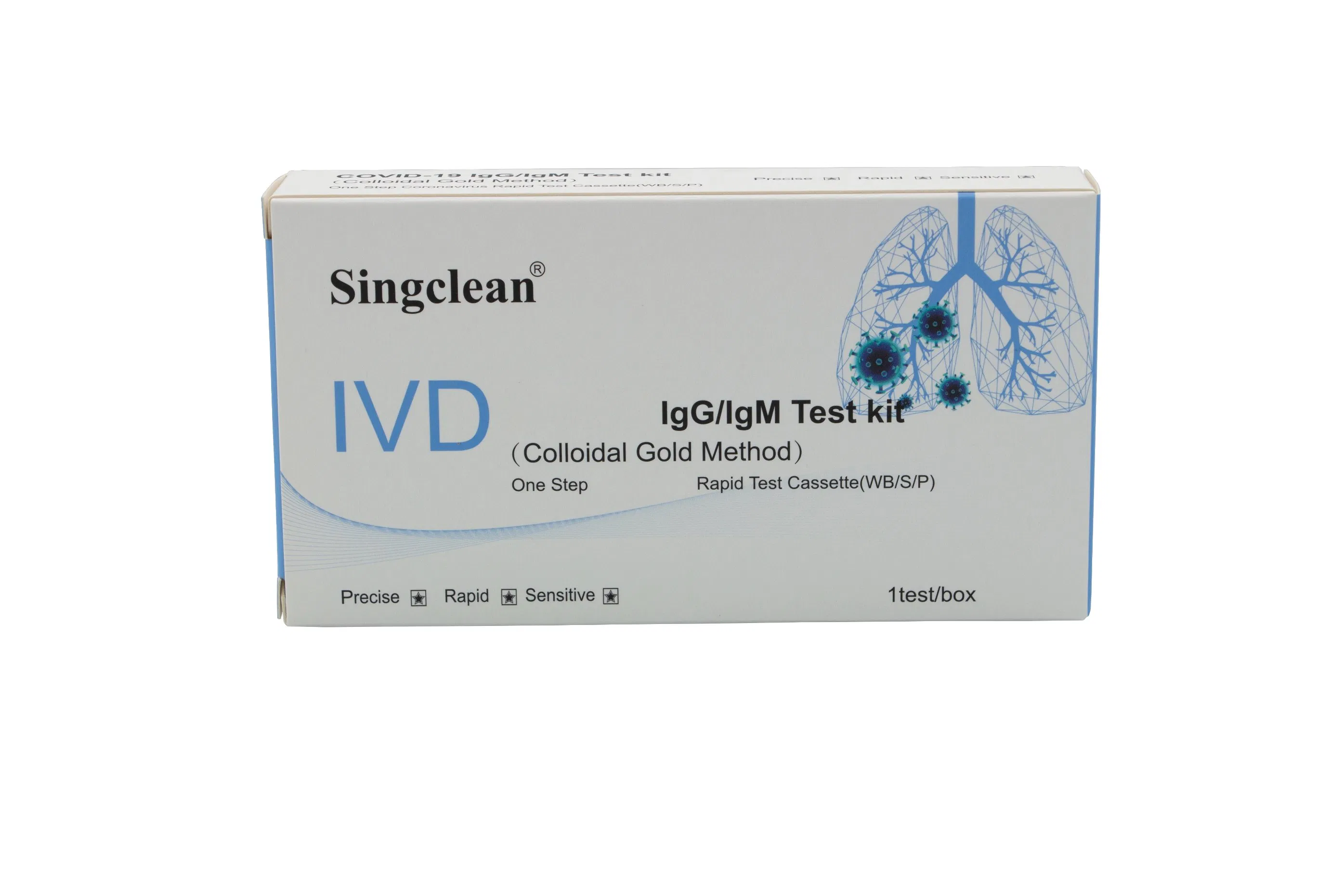 High Sensitivity Singclean Igg Igm Antibody Rapid Diagnostic Test Kit Blood Test Kit with CE Certificate