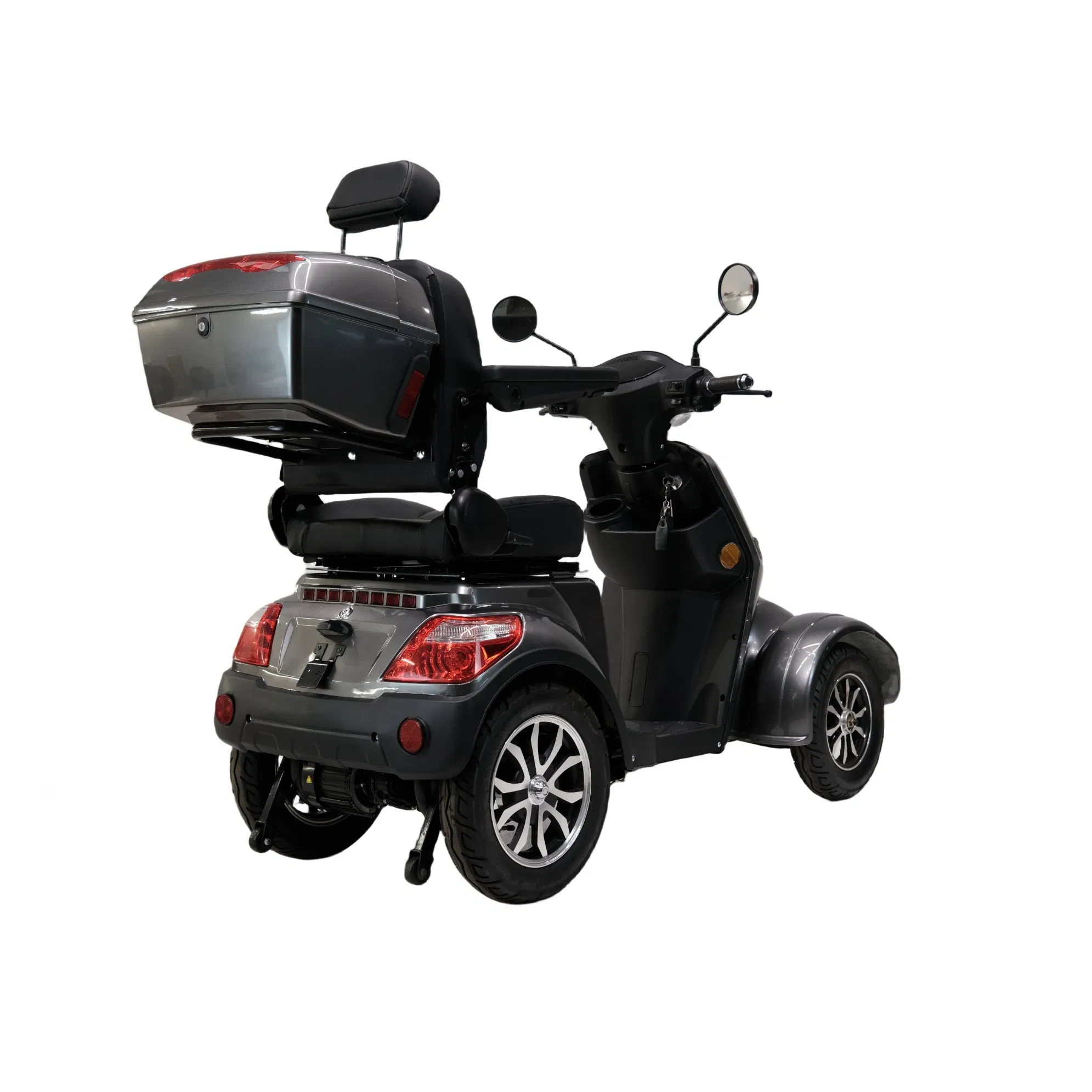 High End Ultra Light Electric 4 Four Wheel Travel Mobility Handicapped Scooter with Aluminium Alloy Rim and Retractable Pedal for Elderly Old Disabled Adult