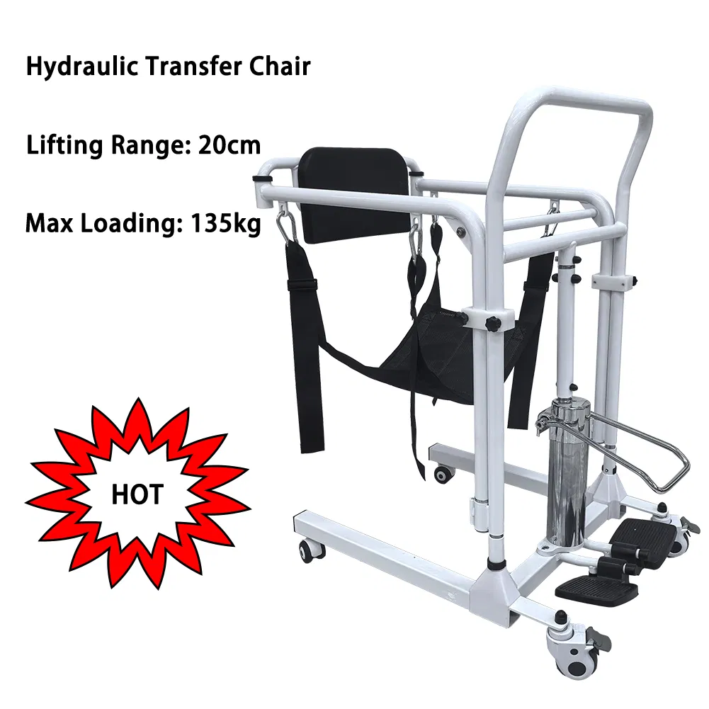 Hydraulic Patient Lift Sling for Elderly Commode Toilet Chair Use