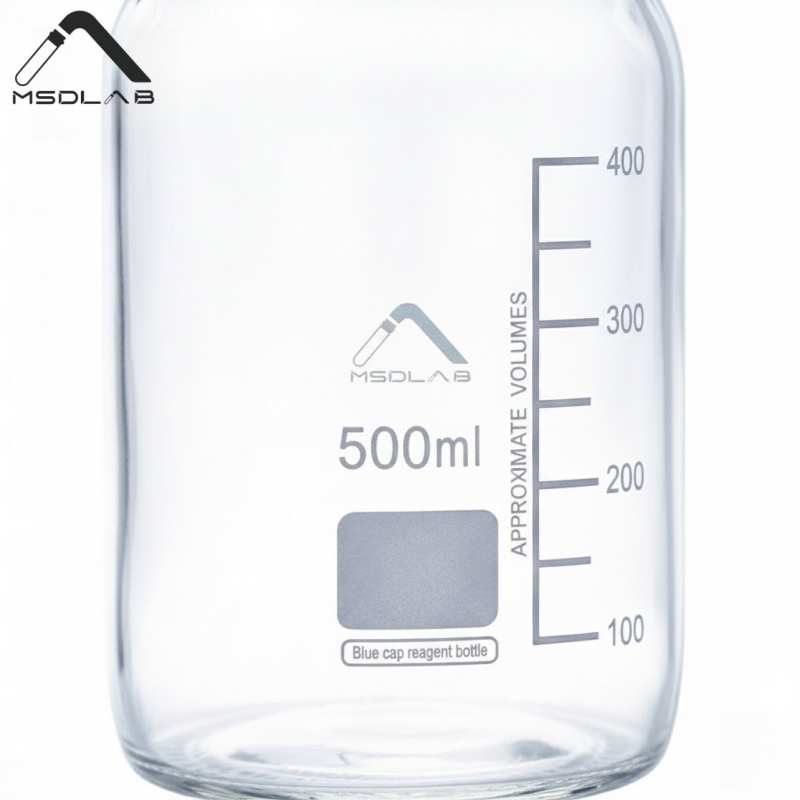 Wholesale Gl45 Borosilicate Glass Media Bottle, Reagent Bottle with Blue Screw Cap, Autoclavable Laboratory Storage Bottle 100ml-1000ml