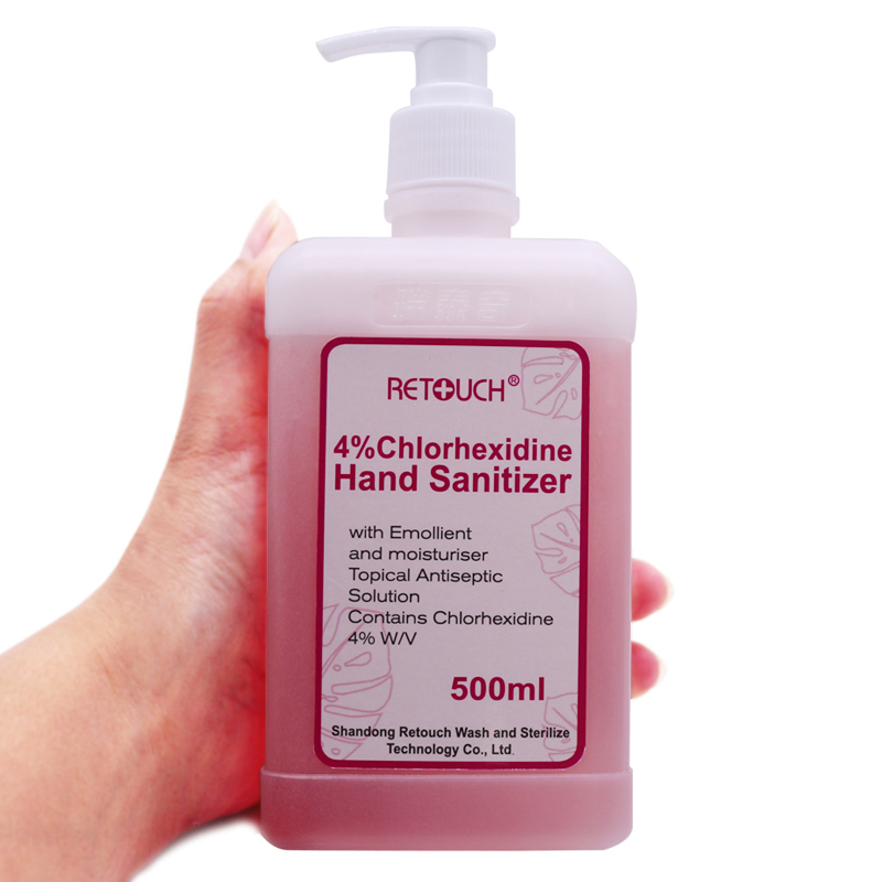 Medical Grade 4% Chlorhexidine Gluconate Hand Sanitizer/500ml Surgical Scrub Hand Disinfectant/ISO 9001