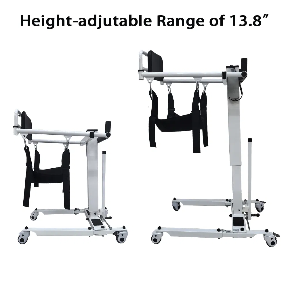 Sling-Based Transfer Chair with Height Adjustment and Safety Belt