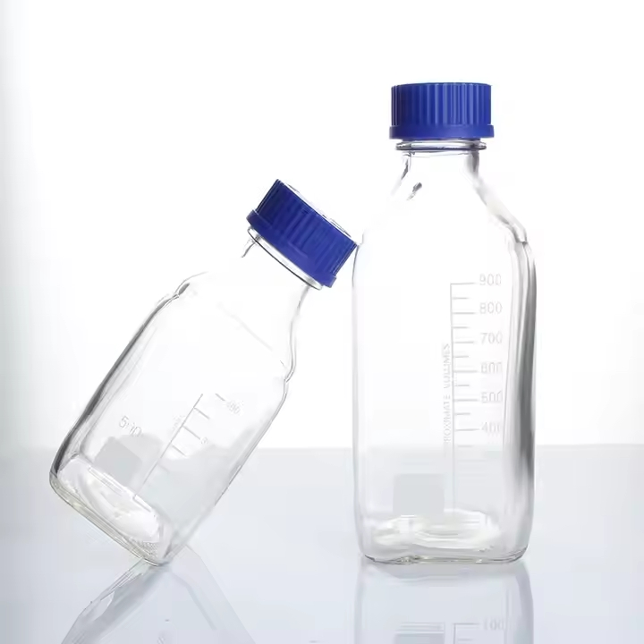 Round Chemical Medicine Reagent Bottle Glass 250ml 500ml 1000ml for Laboratory Use