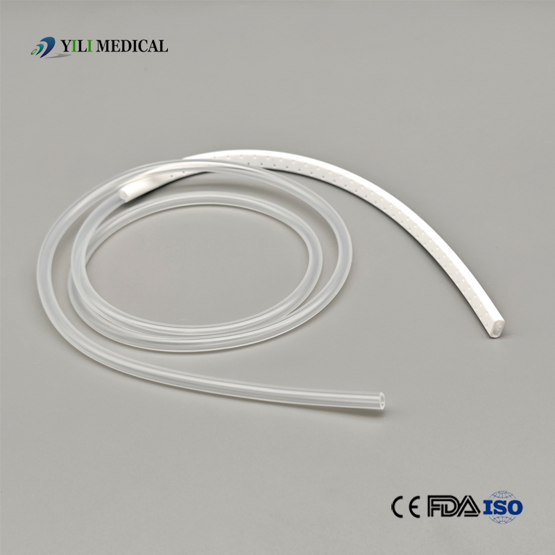 Medical Device Silicone Round Fluted Drain Tube Wound Drainage System Kit 10fr 15fr 19fr 24fr