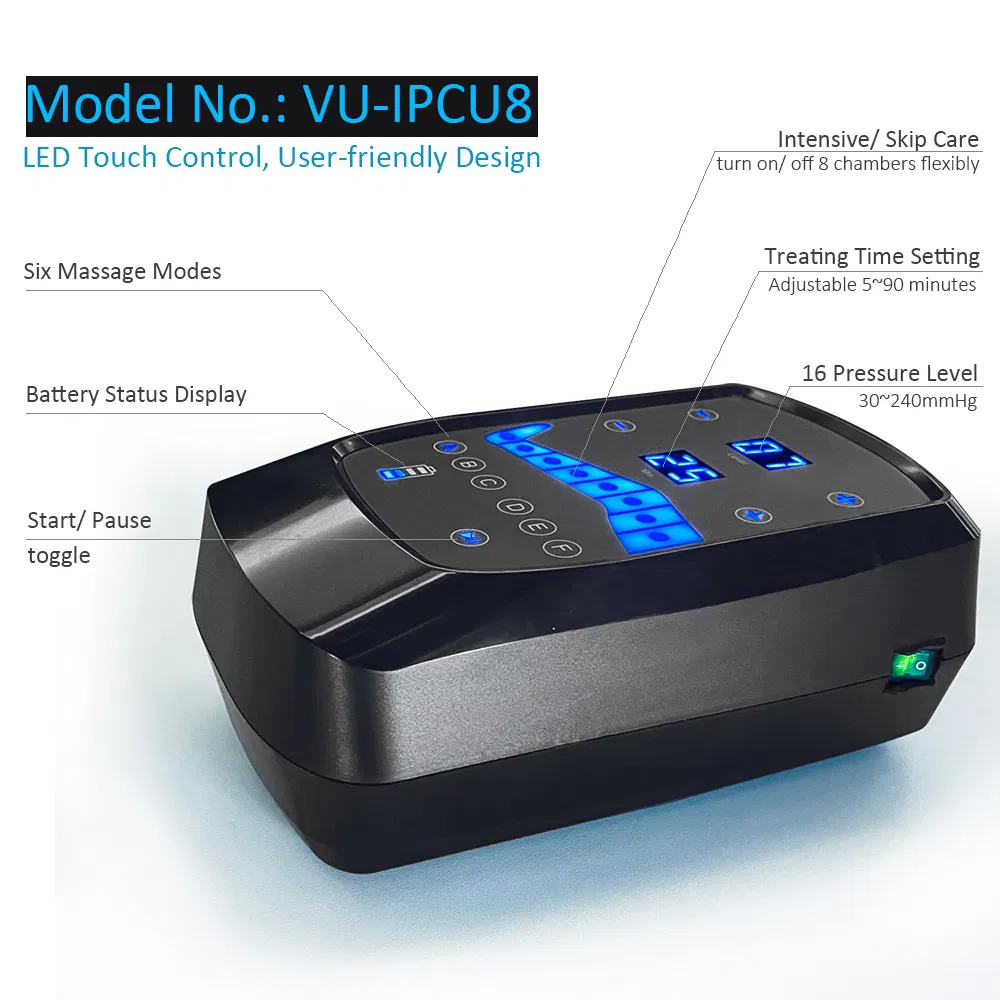 Portable Electric Pressotherapy Massage Pants Leg Hip Compression Therapy Machine