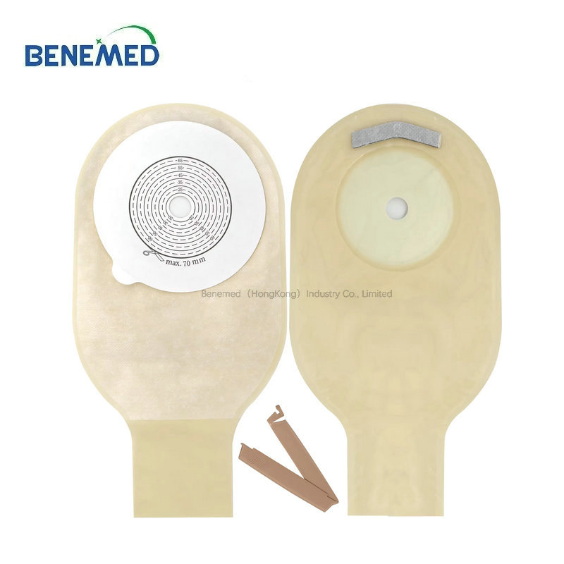 Disposable Medical Adult Open Stoma Clip-in Type Ostomy Bag Colostomy