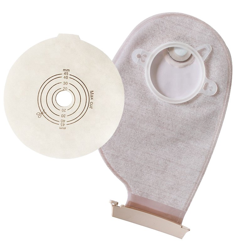 One Piece Drainable Ostomy Pouch with Closure for Colonoscopy Ileostomy Stoma Care