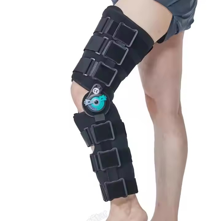 Adjustable Orthopedic Fracture Osteoarthritis Patella Hinged Knee Brace Support Orthosis Post Op ROM Medical Knee Brace