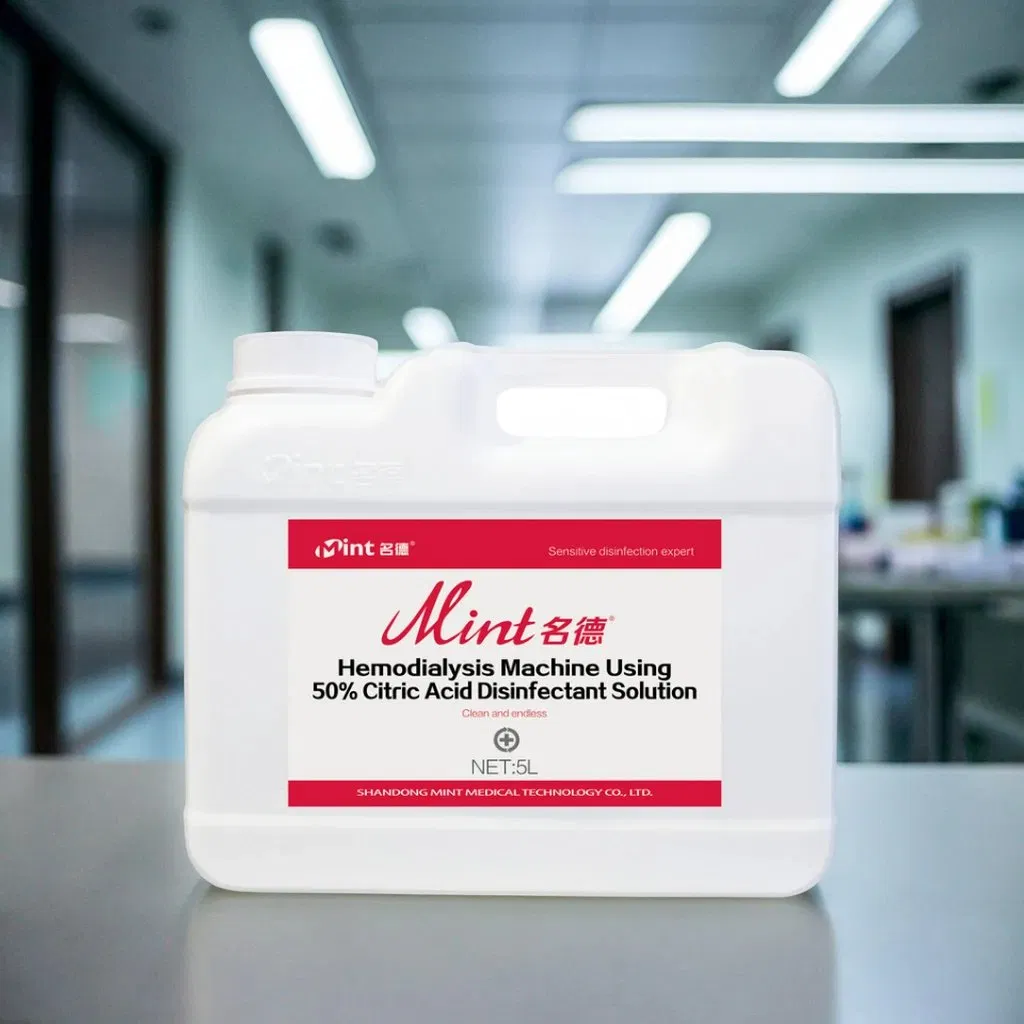 50% High Quality Hemodialysis Machine Medical Grade Citric Acid Disinfectant