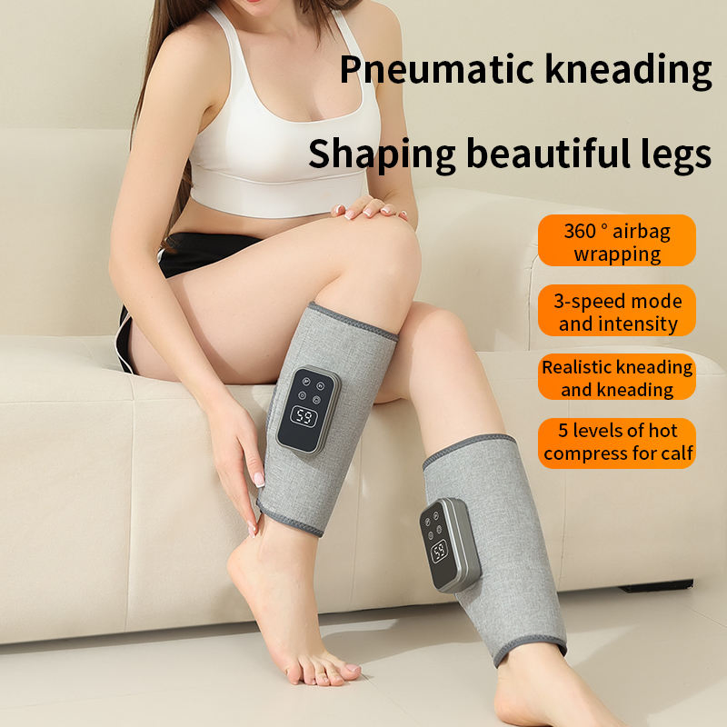 2025 New Arrival Wireless Air Compression Calf Massager - Heat &amp; Pressure Therapy for Leg Relaxation