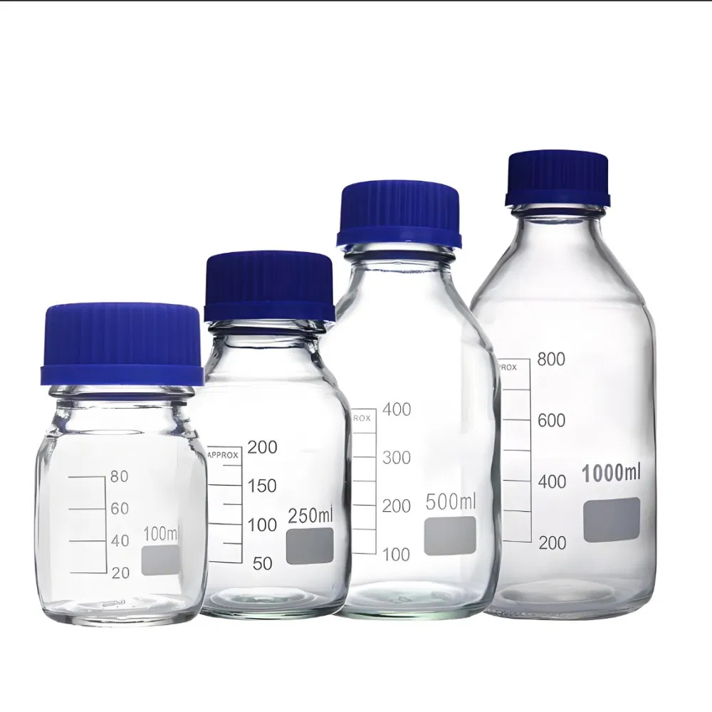 Boro 3.3 Glass Reagent Bottle Clear Lab Glassware for Shool