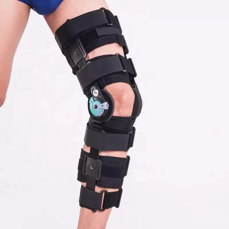 Adjustable Orthopedic Fracture Osteoarthritis Patella Hinged Knee Brace Support Orthosis Post Op ROM Medical Knee Brace