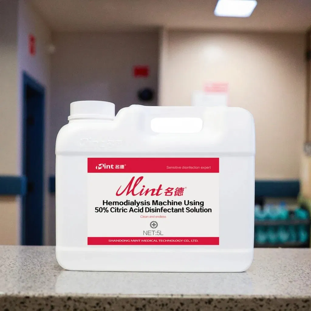 50% High Quality Hemodialysis Machine Medical Grade Citric Acid Disinfectant