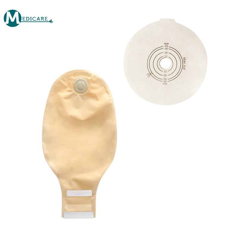 Manufacturer OEM Factory Supply Medical Consumables One Piece Adhesive Disposable Spunlace Drainable Stoma Care Clamp Ostomy Bag