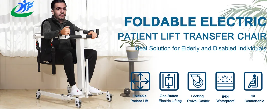 Electric Patient Lift Sling with Hydraulic Hoist for Seniors